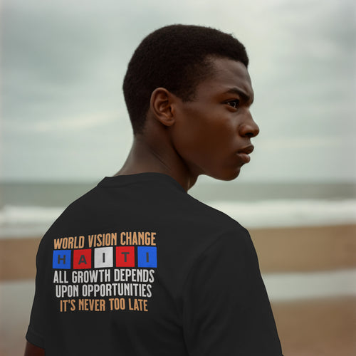Short sleeve back art T-shirt