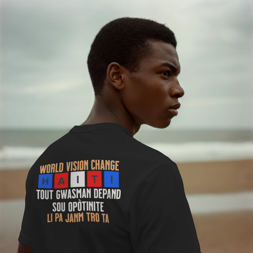 Short sleeve back art T-shirt Creole